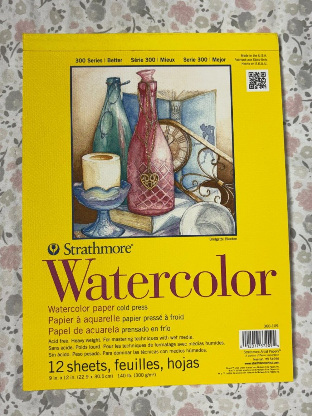 Strathmore Watercolor Paper, 12 Sheets, 140lb, 9x12 inch size, Heavyweight